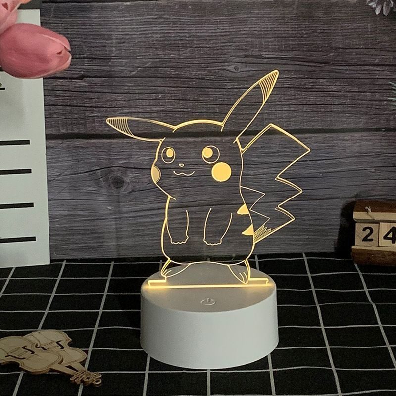 Wholesale Kids Room Creative USB Battery Acrylic Custom 3D Illusion Anime LED Base Night Light for Children Christmas Gift