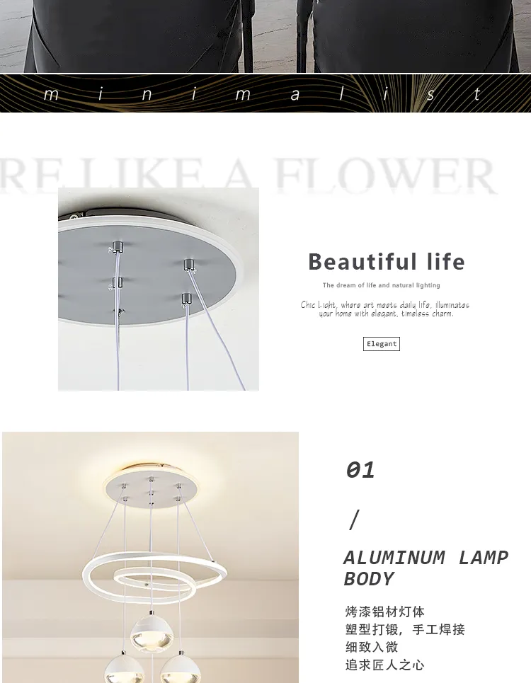 Modern Luxury Dining Room LED Chandelier