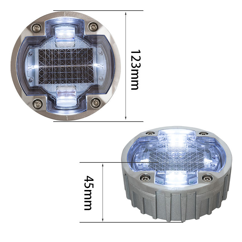 Outdoor Waterproof Floor Recessed Deck Light Ground Burried Pavement Marker Garden Inground Lamp LED Solar Underground Light