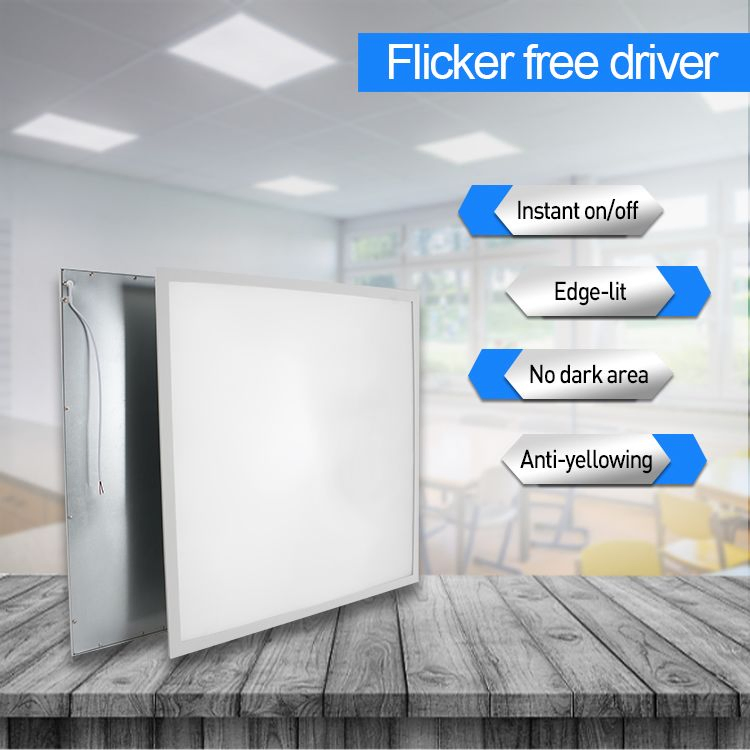 Ultra-Thin Slice LED Panel Light Ik06 IP54 Certified 125lm/W High Efficacy Office Lighting