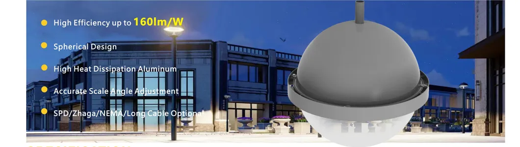 LED Post Top Light Dimensions