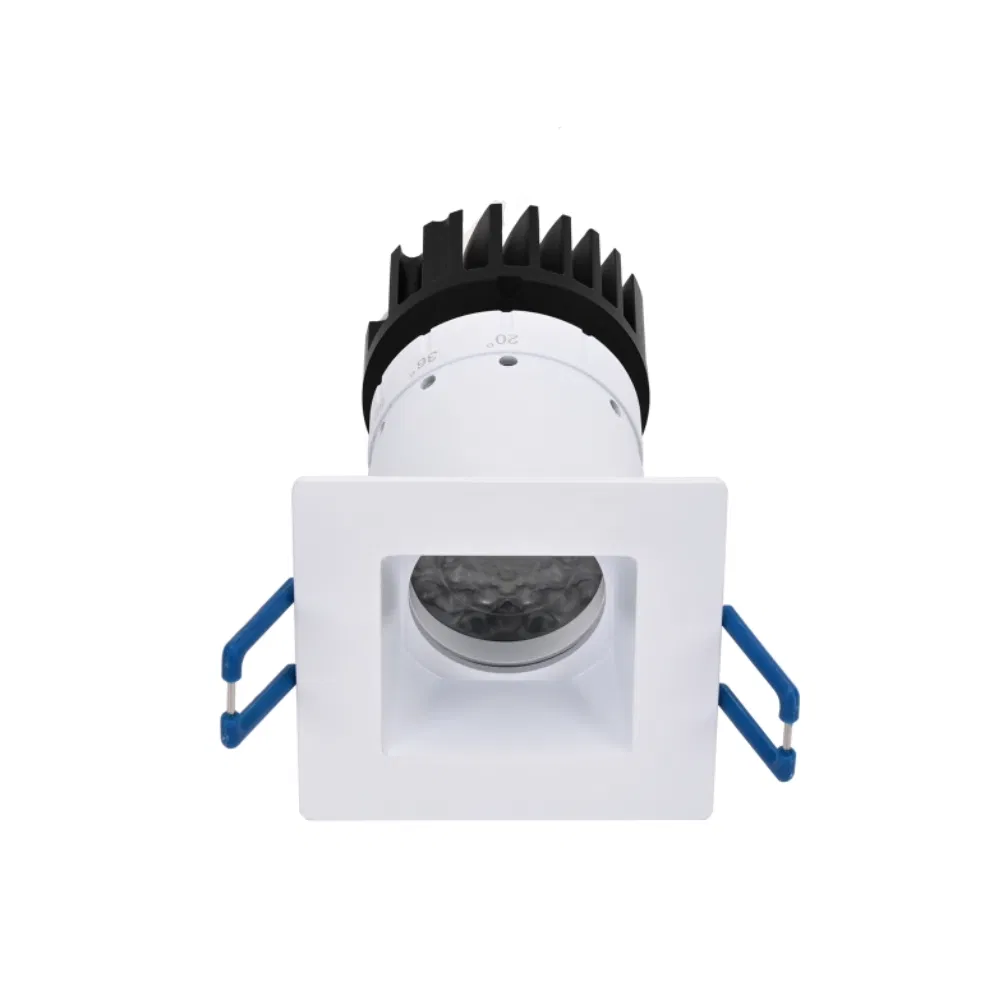 120V AC Triac Dimmable LED Downlight 5CCT Deep Regressed Square Trim Downlight Project Light for Home, Hotel, Museum Lighting