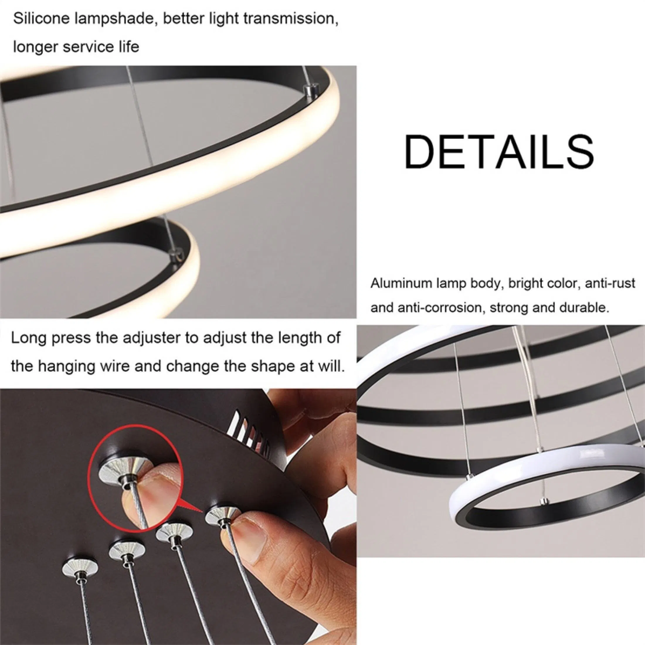 Customized Modern Luxury Circular LED Chandelier for Villa Hotels and Bedrooms