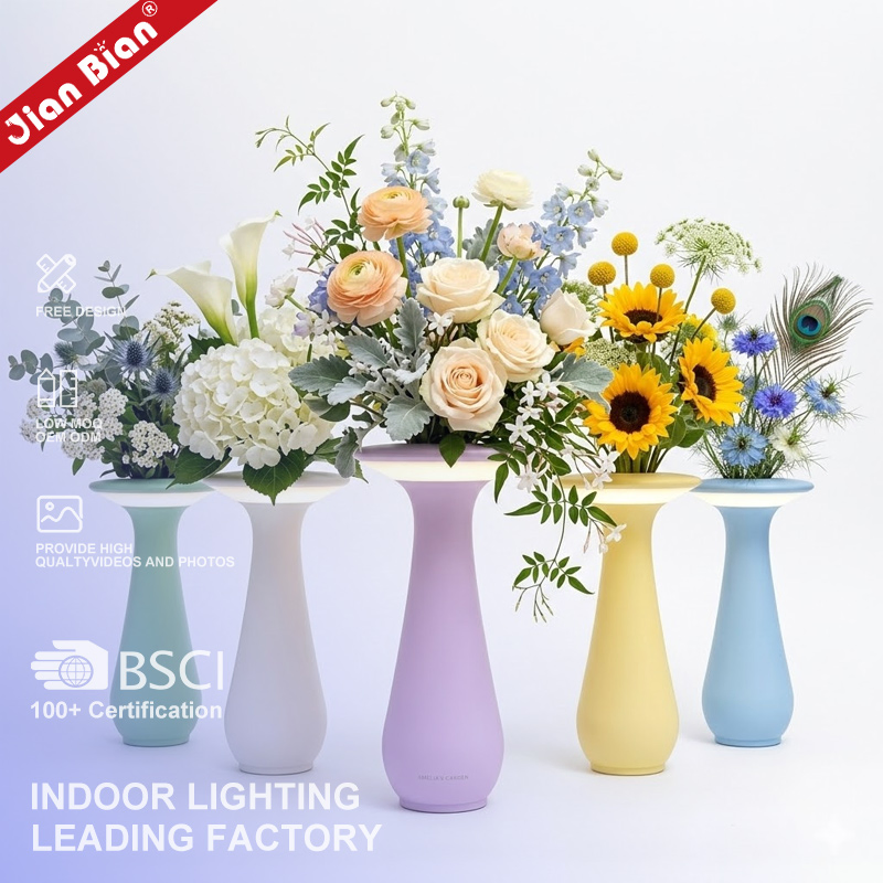 Luxury Decor Restaurant IP54 Waterproof Rechargeable Aura Vase LED Table Lamp