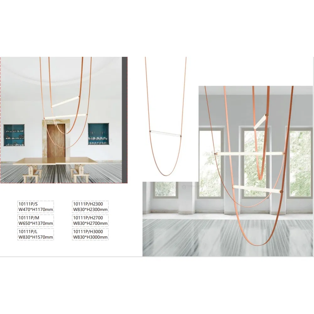 Leather LED Pendant Lamps Nordic Ceiling Lighting Chandelier for Living Room Bedroom Decorative Belt Lighting