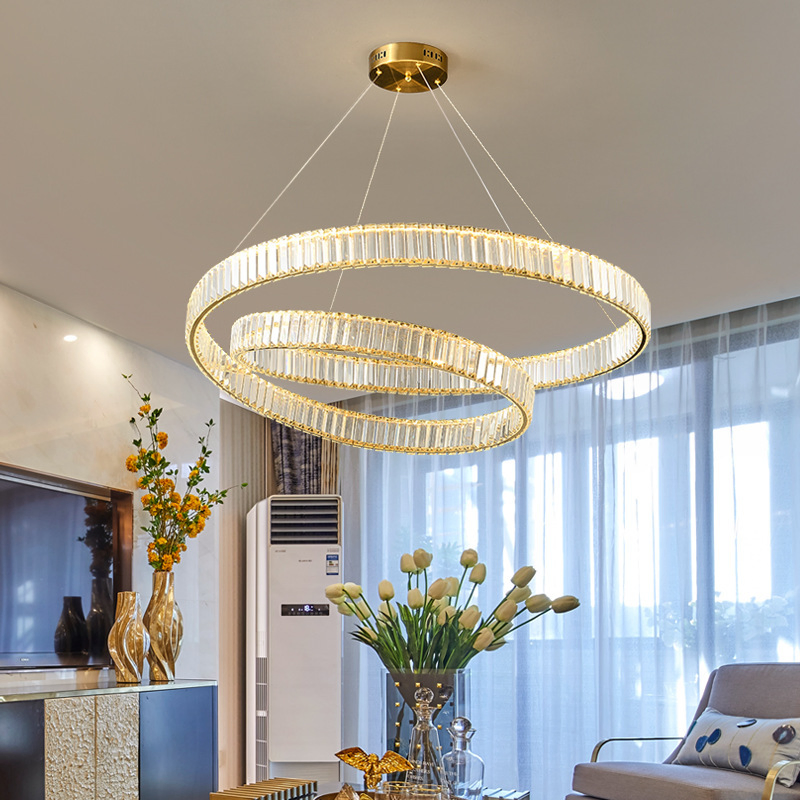 Konig Lighting China Crystal Chandelier Manufacturing Luxury American Simple Lighting Chandelier Restaurant LED Indoor Pendant