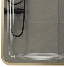 High Quality Waterproof Square Aluminum Glass Mirror Bathroom LED Vanity Makeup Light