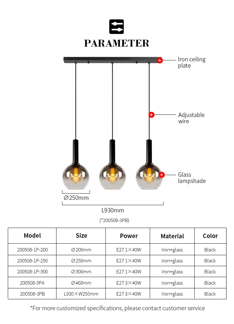 Modern LED Glass Pendant Chandelier 4