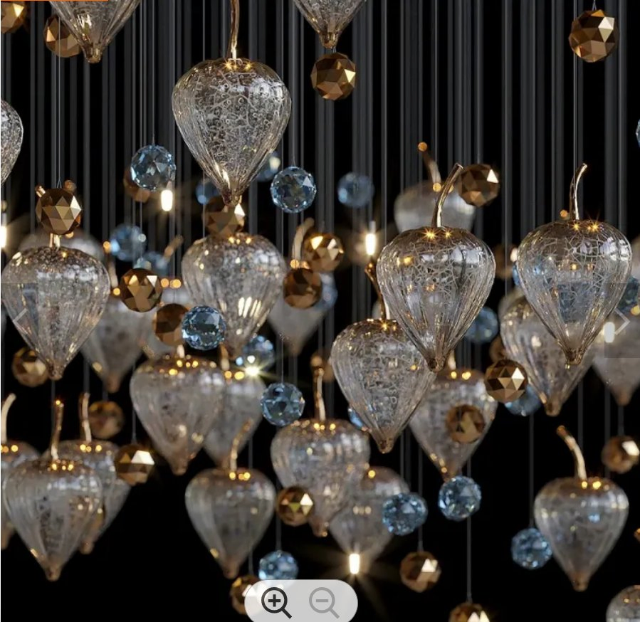 Modern Creative Art Hotel Lobby Dining Room Villa Custom LED Chandelier Pendant Light Crystal Glass Jt