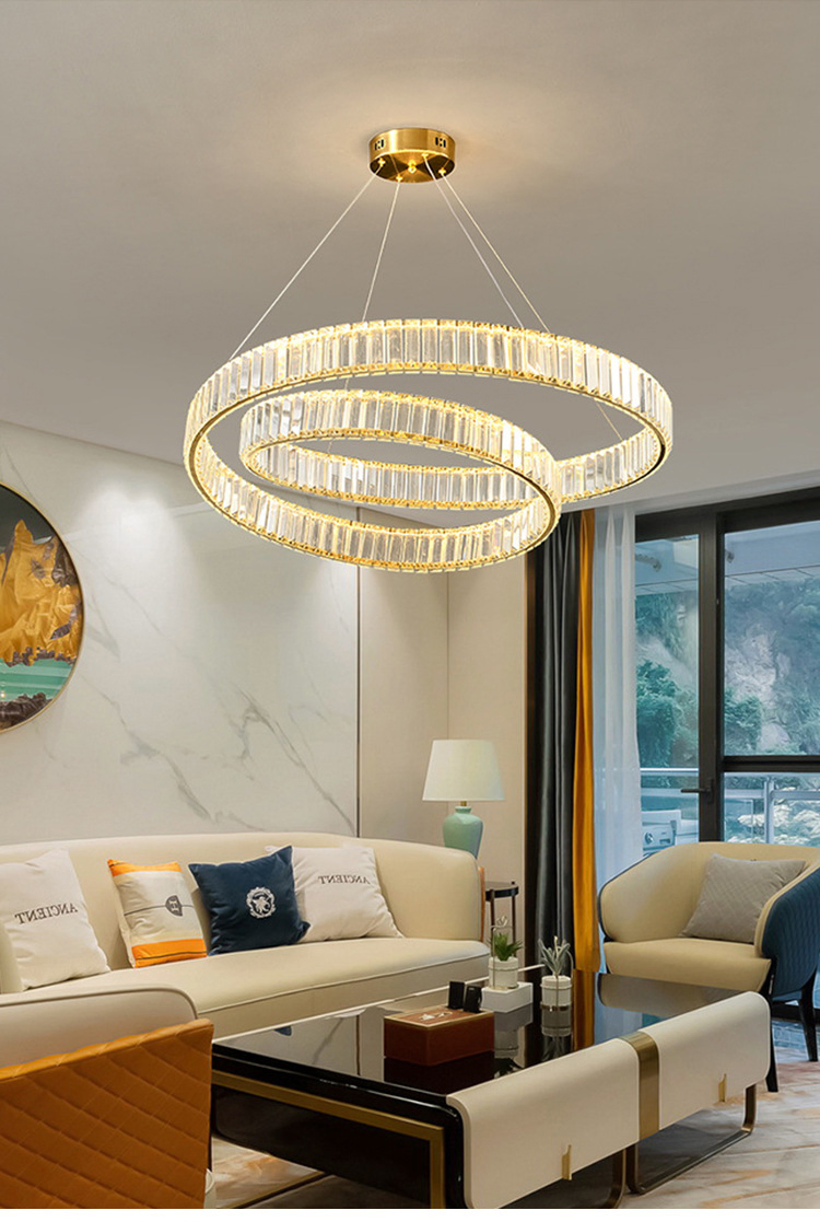 Konig Lighting China Crystal Chandelier Manufacturing Luxury American Simple Lighting Chandelier Restaurant LED Indoor Pendant