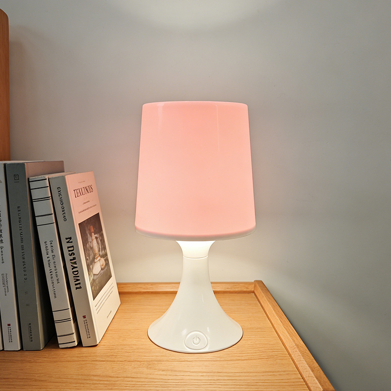 RGB Color Changing Table Lamp with Remote Control - Dimmable LED Ambient Night Light for Bedroom Living Room Decor