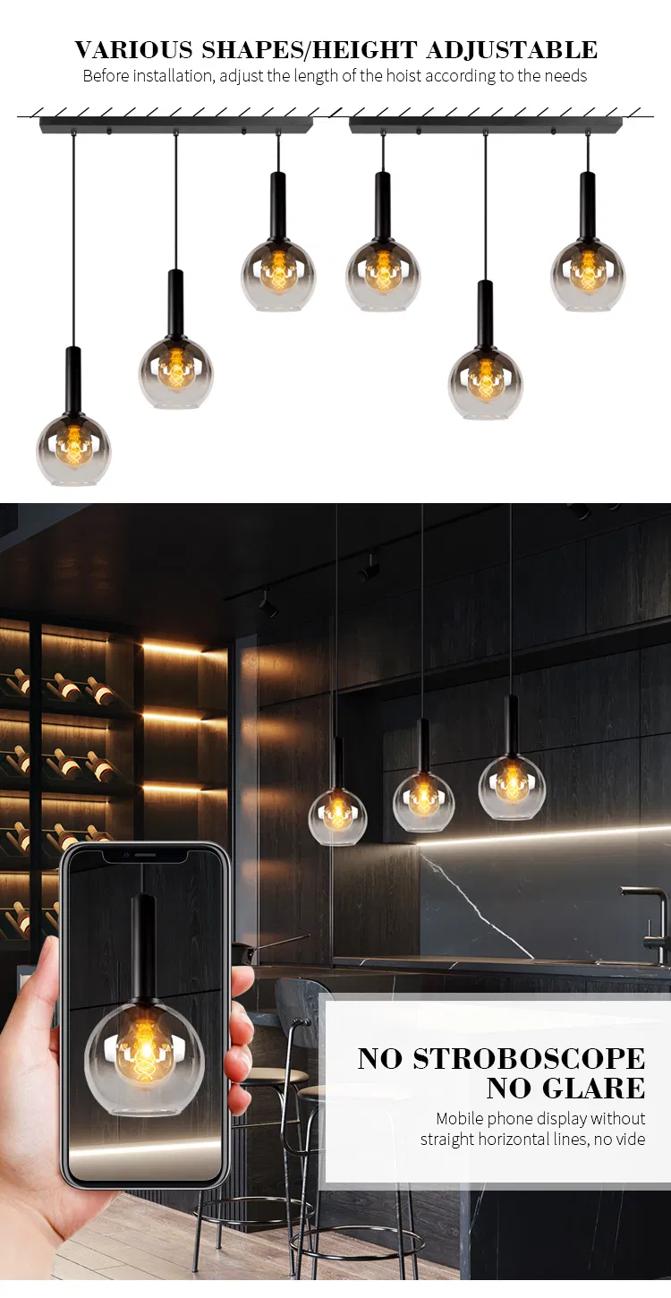 Modern LED Glass Pendant Chandelier 3