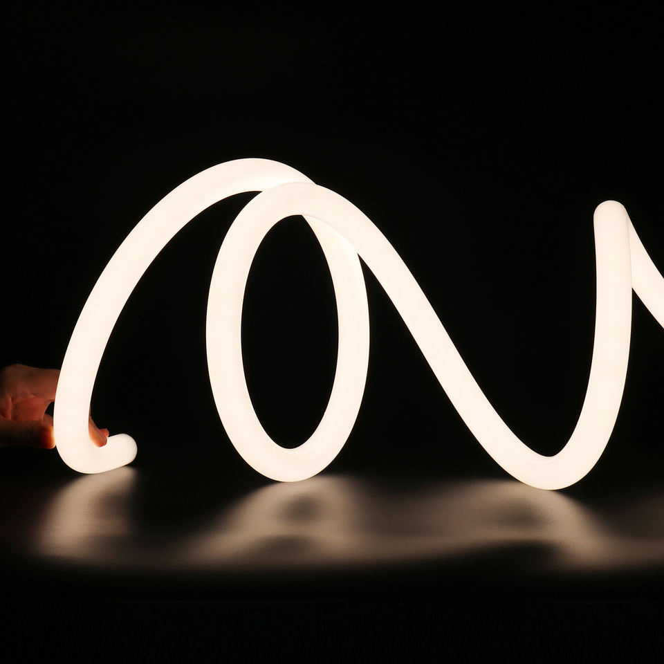 OEM ODM 360 LED Flexible Neon Strip 16/22/25/30/40mm Neon Strip Flexible Neon Tubes 24V/12V/5V DC 360 Degree Emitting Silicone Round LED Neon Strip Light