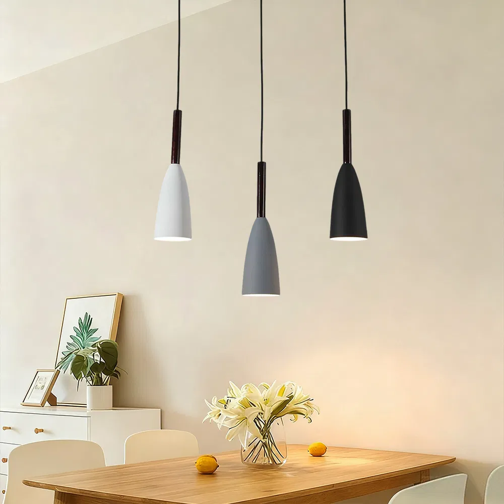 Modern Nordic 3-Head Pendant Light Minimalist Ceiling Lamp Lighting Fixtures for Restaurant Kitchen Island Dining Room Farmhouse