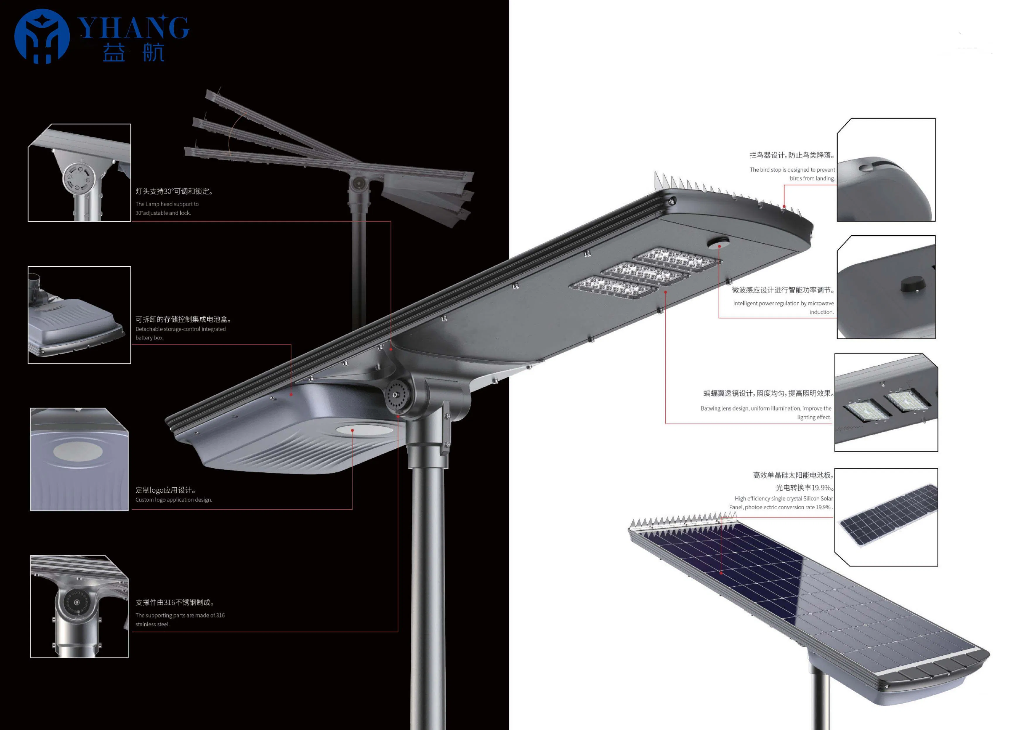 Factory Price Outdoor IP65 Solar Street Light Outdoor Lamp 300W High Lumen Smart Motion Sensor All in One Solar LED Street Light