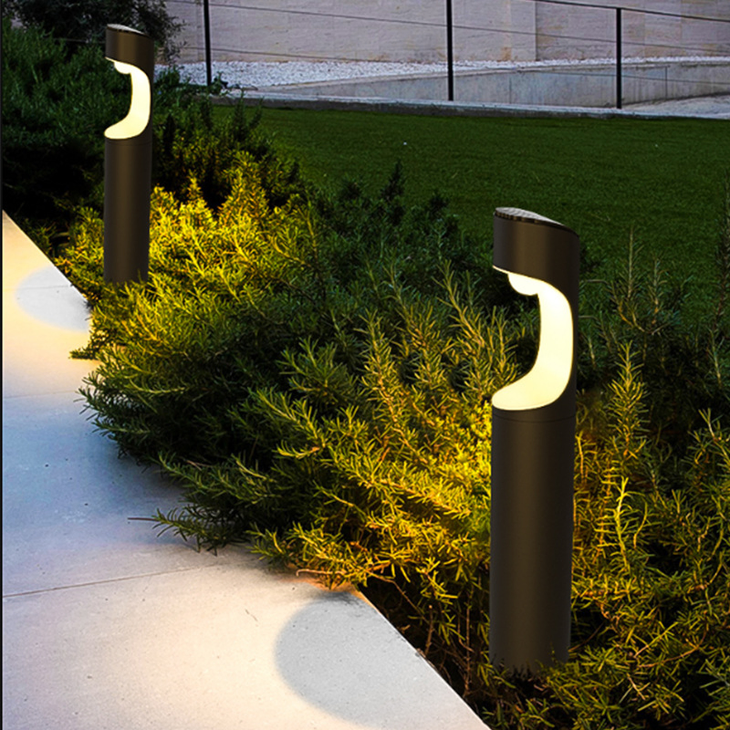 LED Bollard Garden Lights Die-Cast Aluminum for Outdoor Lawn Walkway &amp; Pathway AC/DC Power Landscape Lighting