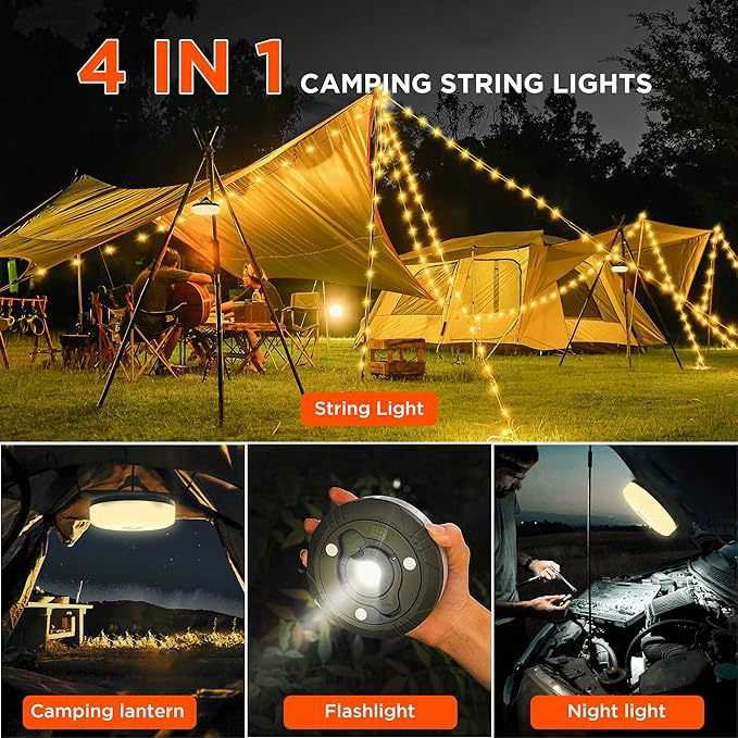 Multi-Functional LED USB Charging Outdoor Tent Flashlight Camping Light String