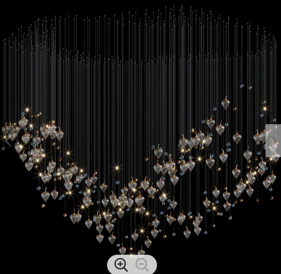 Modern Creative Art Hotel Lobby Dining Room Villa Custom LED Chandelier Pendant Light Crystal Glass Jt