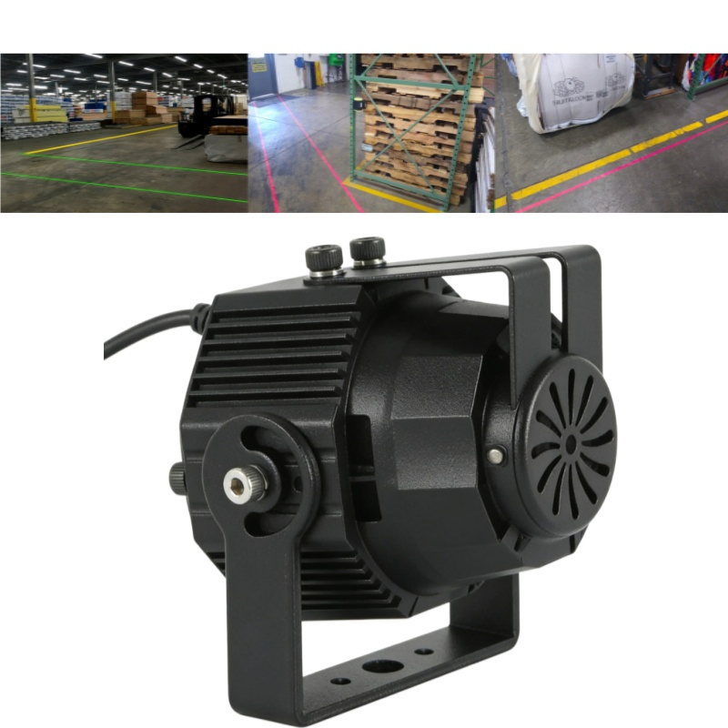 DC10-80V LED Warehouse Sidewalk Green Industrial Virtual Laser Line Light Strip Floor Marking Projector