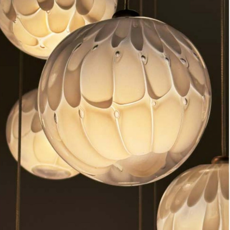 Hotel Chandelier Lighting Bedroom Bar Hanging Nordic Glass Lava LED Chandelier Living Room Dining Room