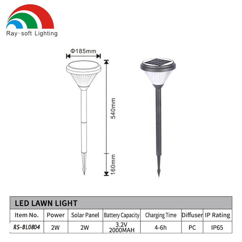 High Quality Aluminum Outdoor Waterproof IP66 Solar Landscape Lawn Solar Walkway Spike Spotlight