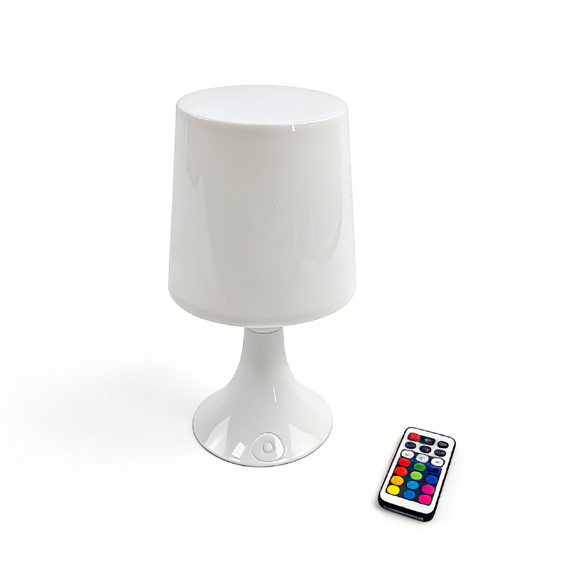 RGB Color Changing Table Lamp with Remote Control - Dimmable LED Ambient Night Light for Bedroom Living Room Decor
