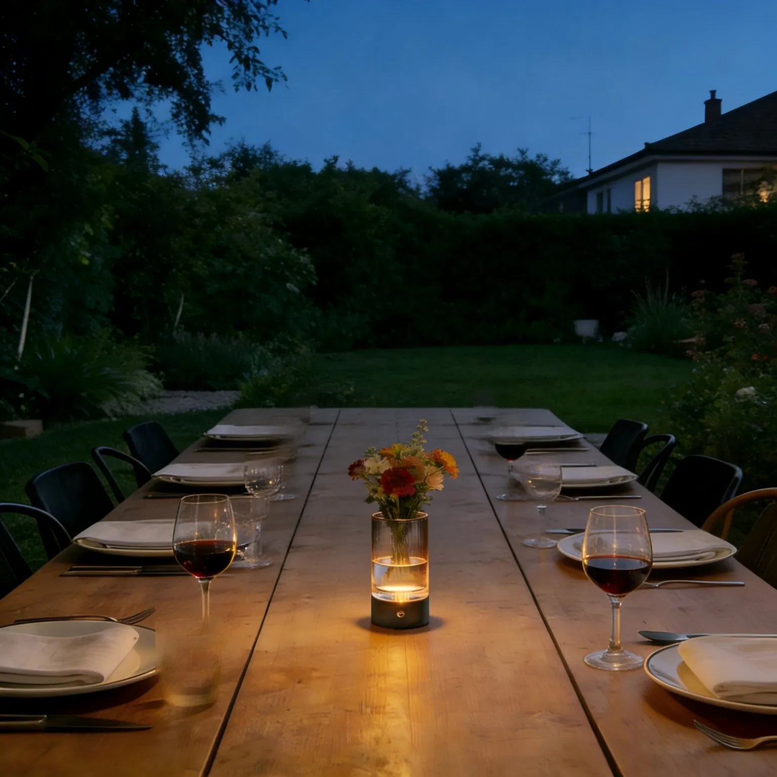 Hisoon Modern Crystal Glass IP44 Rechargeable Cordless LED Table Bedside Lamp