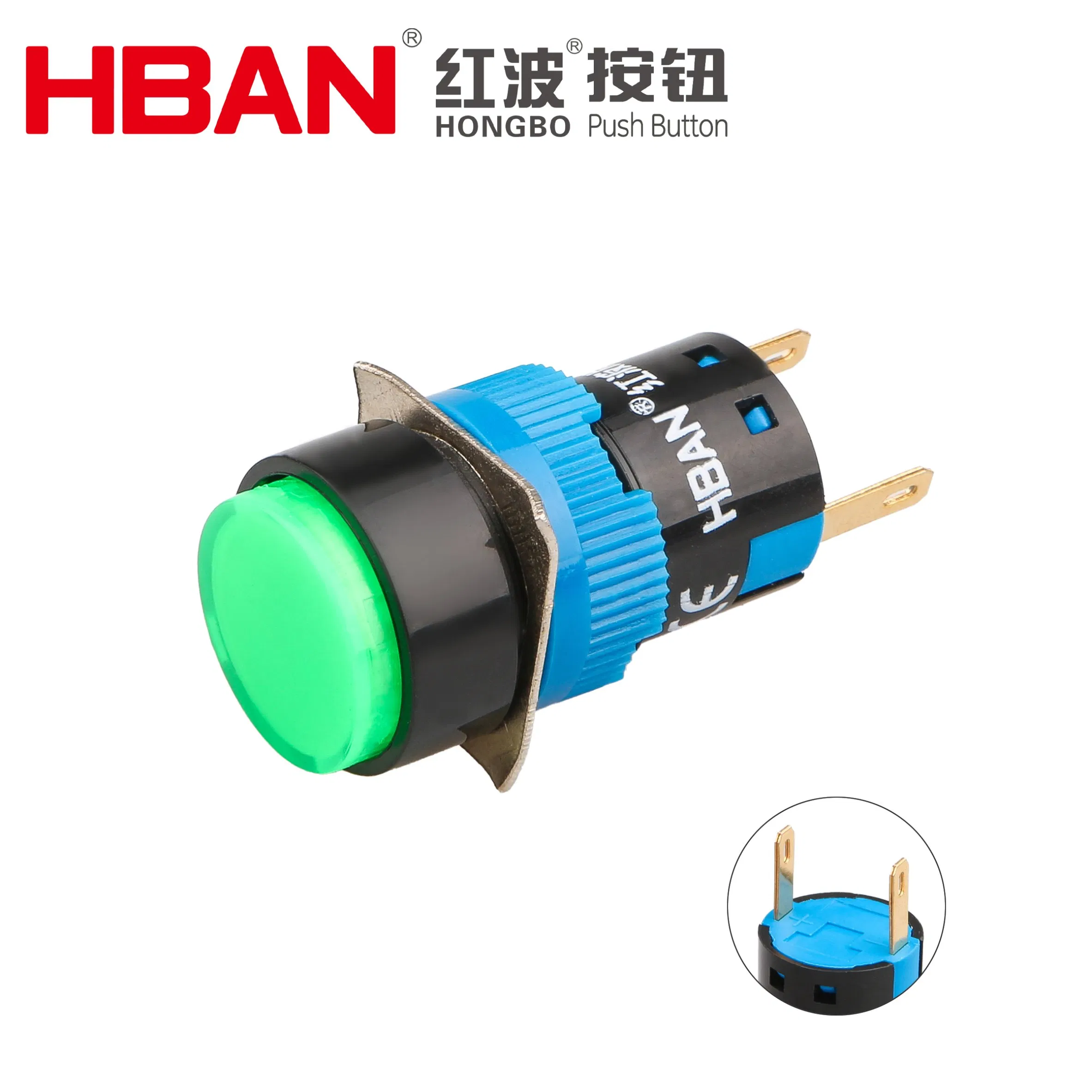 Hban 16mm Plastic Multi-Color LED Industrial Control Indicator Light for Network Cabinets