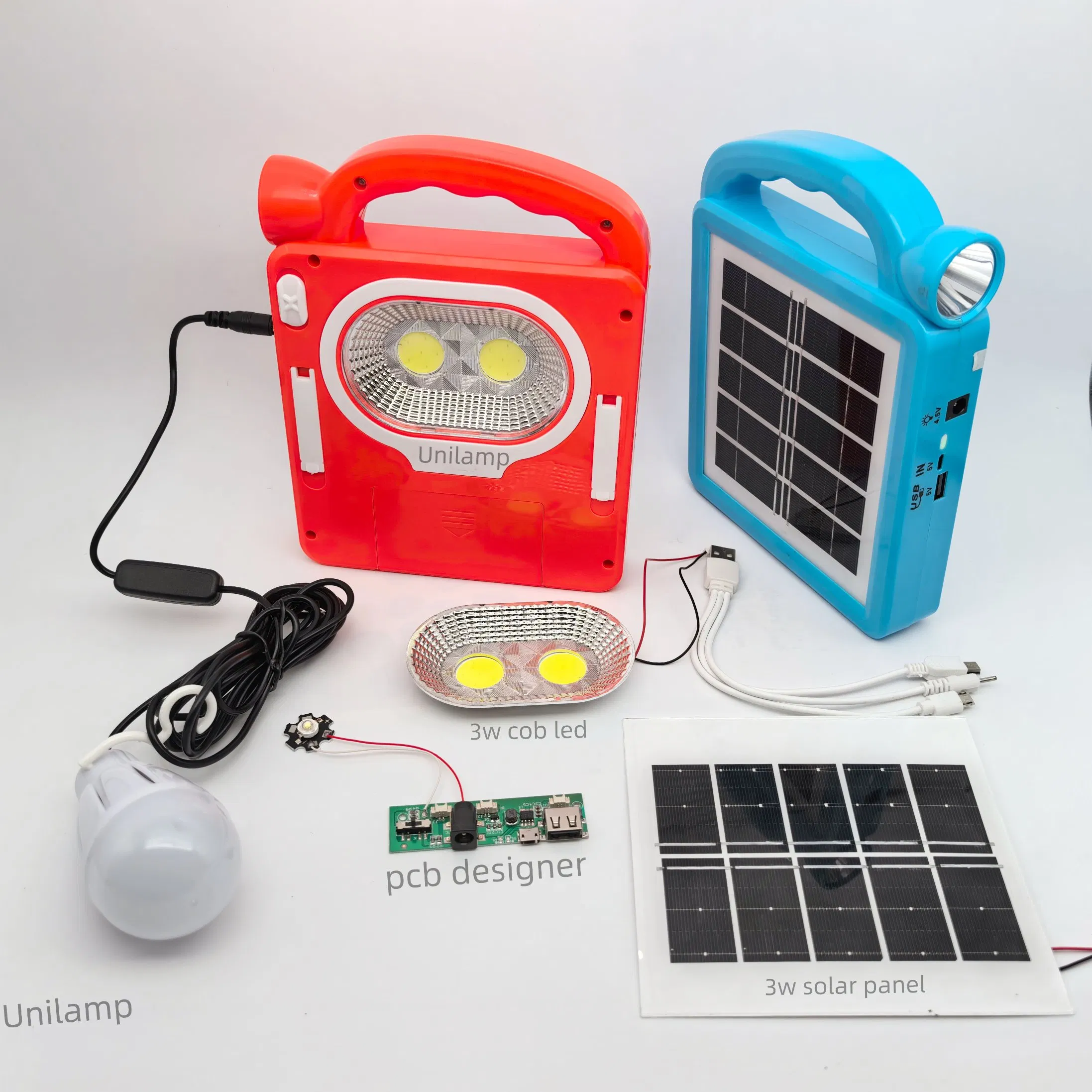 Hand-Held Solar Panel Emergency LED Egnergy Saving Light, Flashlight and Mobile Charger