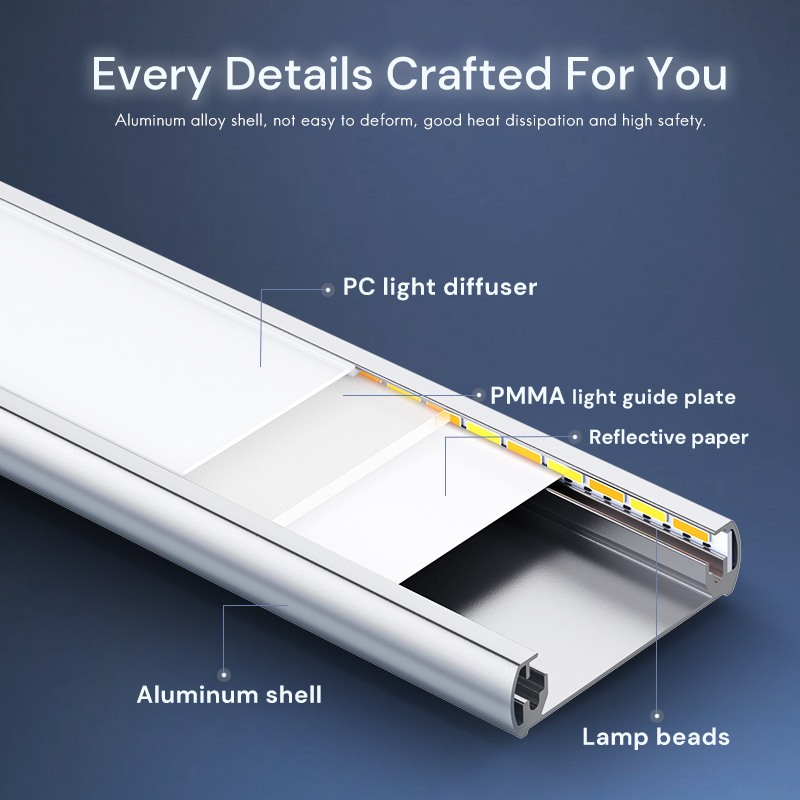 Ultra-Thin Indoor 5V USB 5 Color Rechargeable Kitchen Under Cabinet Lighting Dimmable Closet Wardrobe LED Motion Sensor Light