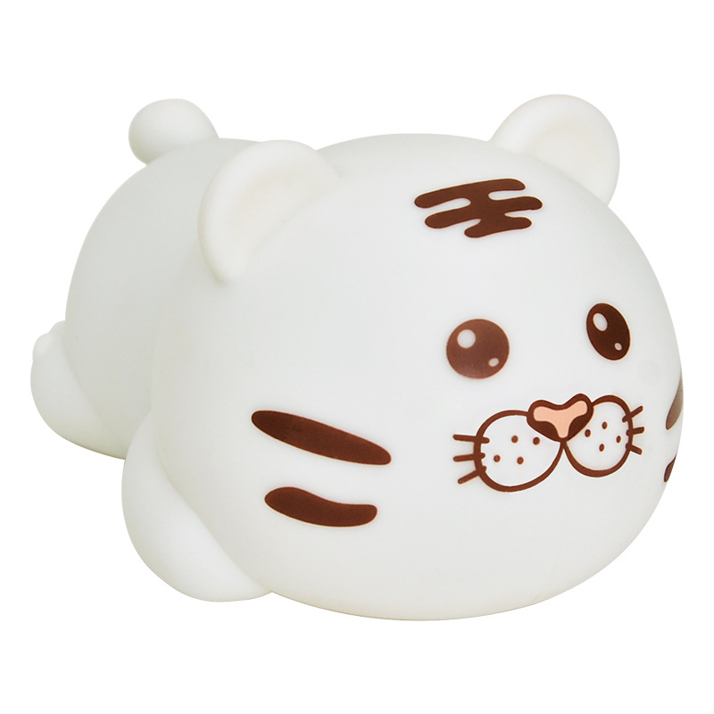 Children Night Light Soft Silicone Cute LED Lamp Rechargeable Night Light for Kids Room and Home Decor