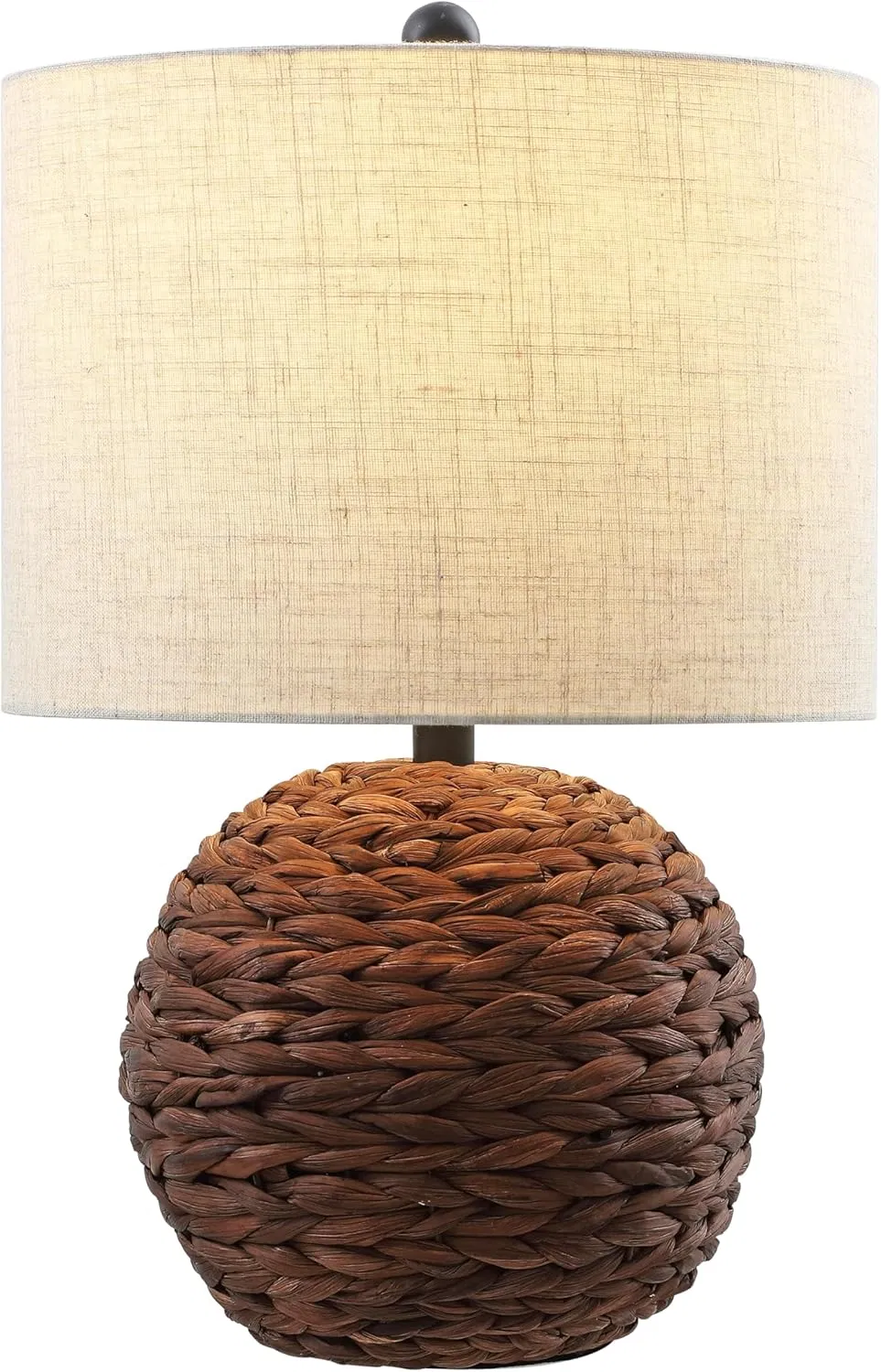 Modern Coastal Woven Rattan Globe LED Living Family Dining Bedroom Hallway Office Table Lamp