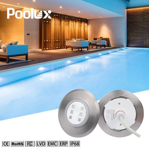 Poolux 2025 New 316 Stainless Steel Mini Smart 6W Nichless LED Swimming Pool Light