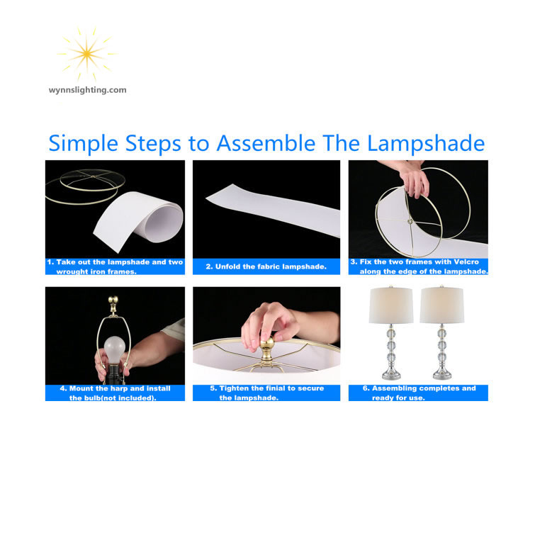 Bedside Table Light Fabric Linen Shade Crystal Stand Light Bedroom Reading Nightlight LED Desk Lamp