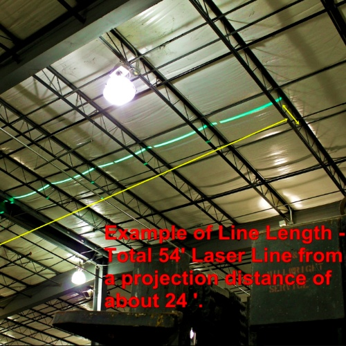 DC10-80V LED Warehouse Sidewalk Green Industrial Virtual Laser Line Light Strip Floor Marking Projector