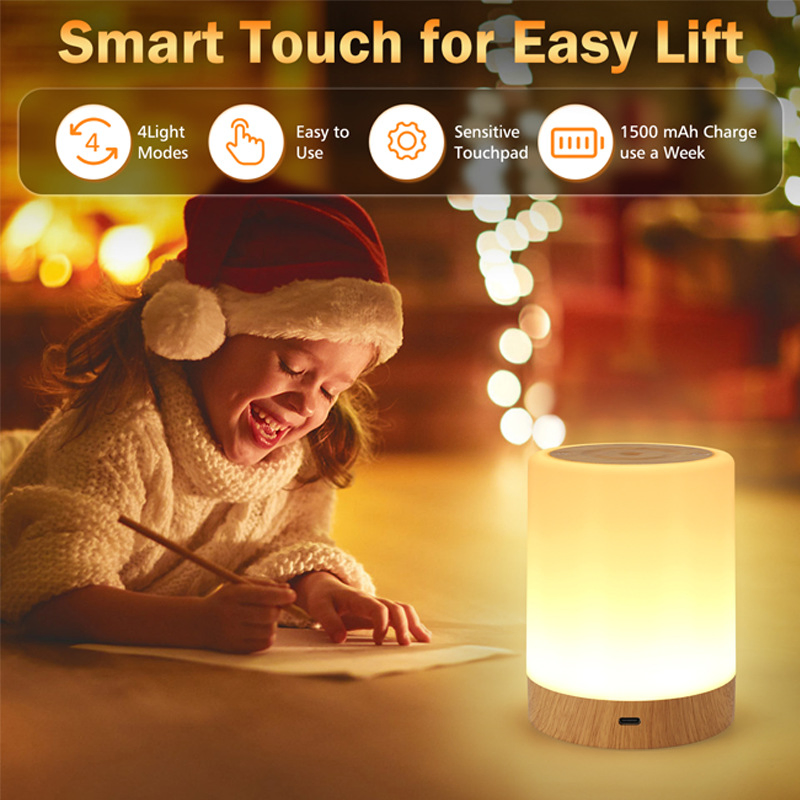 Modern Nordic Table Lamp LED Night Light Cute Couple Portable for Kids 5V DC Power for Bedrooms Living Rooms for Reading