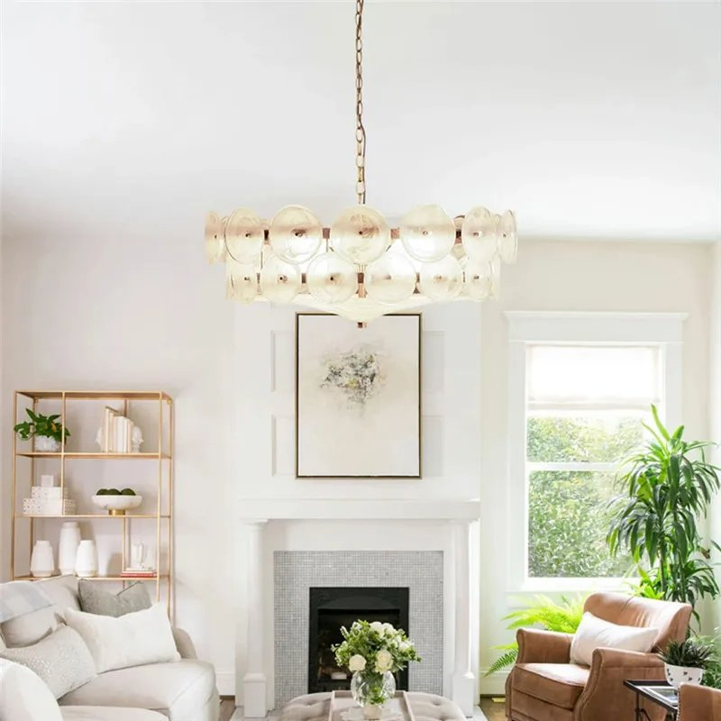 Design LED Pendant Lamp Living Room Modern Murano Flush Mount Ceiling Chandelier (WH-MI-564)