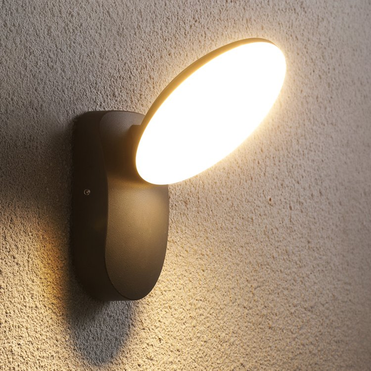 10W Modern Waterproof Circle Motion Sensor LED Wall Light