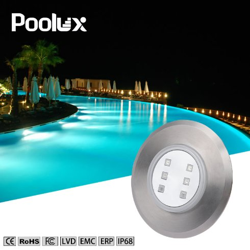 Poolux 2025 New 316 Stainless Steel Mini Smart 6W Nichless LED Swimming Pool Light