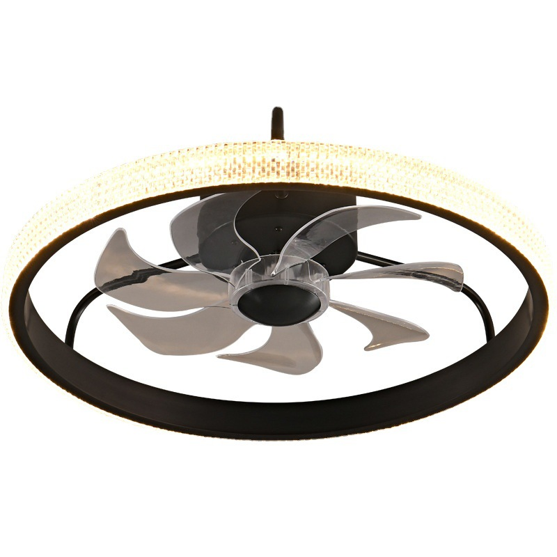 Luxury Chandelier Modern Pendant Crystal Lamp LED Ceiling Fan Light