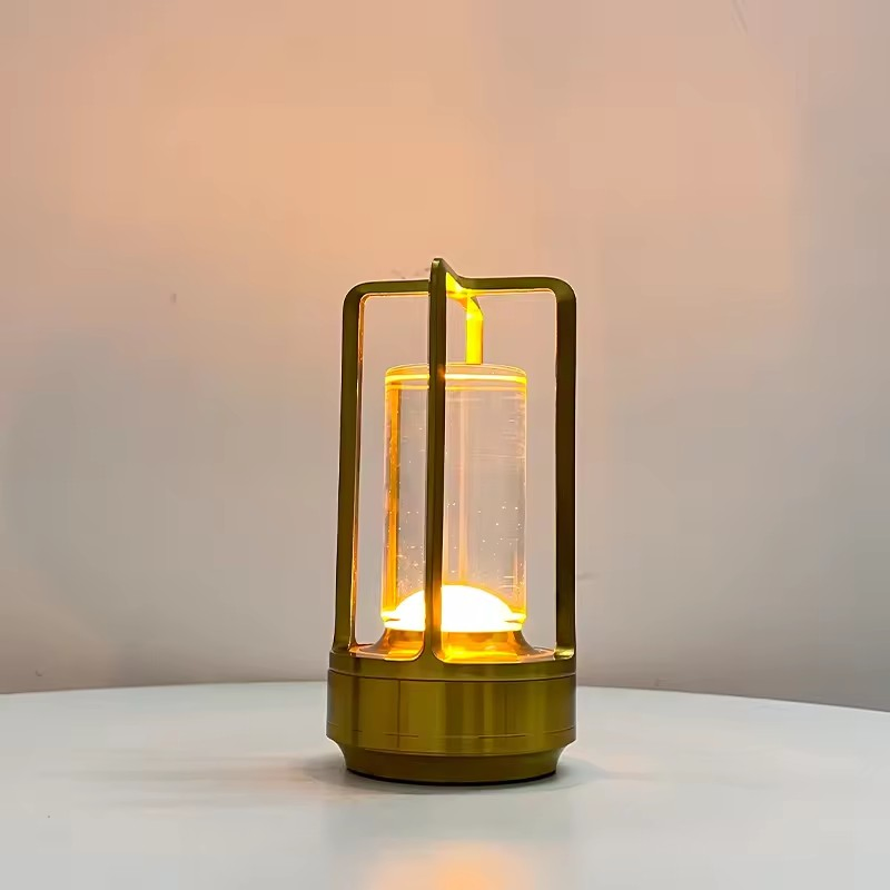 Touch USB Battery Powered Modern Luxury Restaurant Rechargeable LED Table Lamp