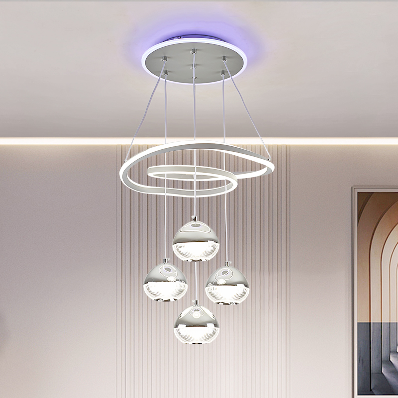 Modern Luxury Dining Room LED Chandelier, Remote Control for Living Room and Bedroom