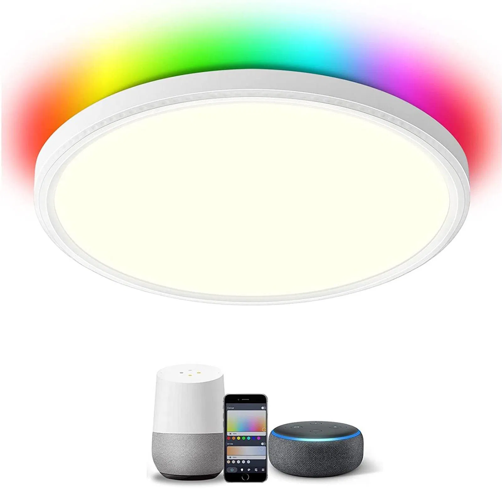 Modern Flush Alexa Google Home Tuya APP for Bedroom Living Room Rgbcw LED Ceiling Light