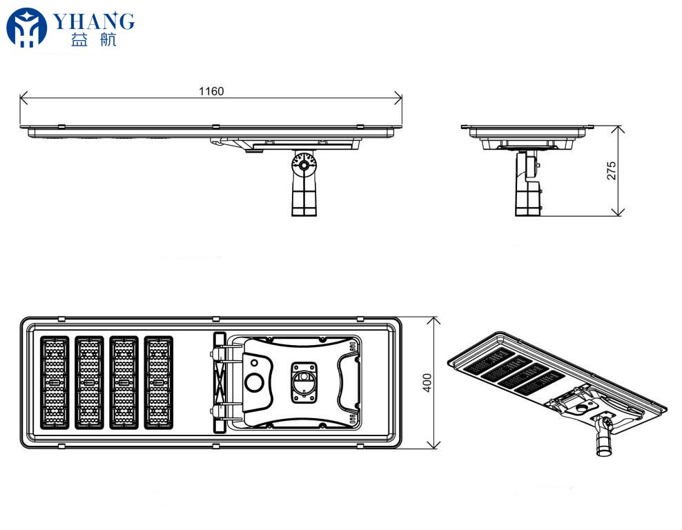 Factory Price Outdoor IP65 Solar Street Light Outdoor Lamp 400W High Lumen Smart Motion Sensor All in One Solar LED Street Light
