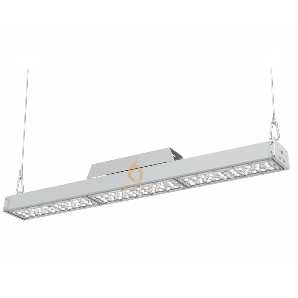 100W 200W 300W 400W Industral LED Linear High Bay Ceiling Tri-Proof Light for Warehouse Shopping Mall Hanging Lighting