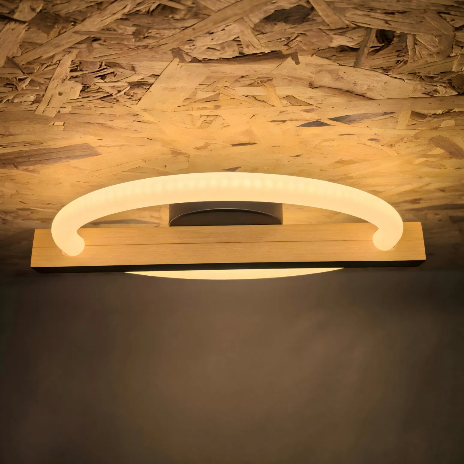 Hisoon Modern LED acrylic Wooden Design 180° Illumination Ceiling Light
