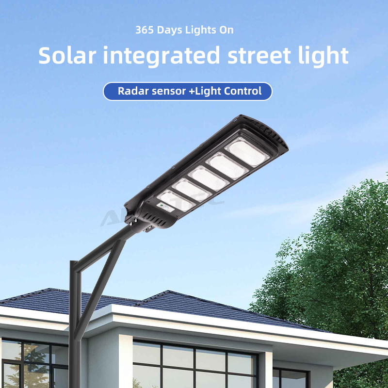 Outdoor Lighting Waterproof IP66 All in One Solar LED Street Light 50W 100W 150W 200W 250W Solar Street Lamp for Road Highway