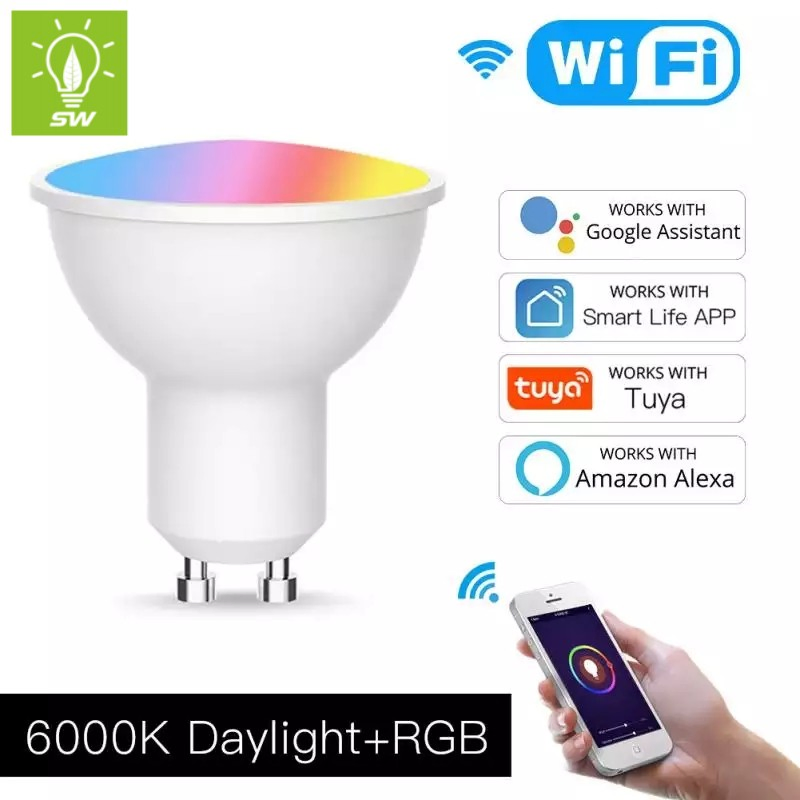 Indoor Tuya WiFi Smart CCT COB Dob GU10 MR16 Interior Lighting RGB Remote Control Dimmable Energy Saving Spot Down Light Lamp LED Bulb