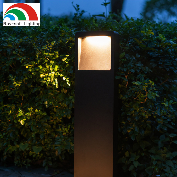 Zhongshan Factory Wholesale 12W LED IP65 Waterproof Aluminum Bollard Lawn Outdoor Pathway Landscape Light