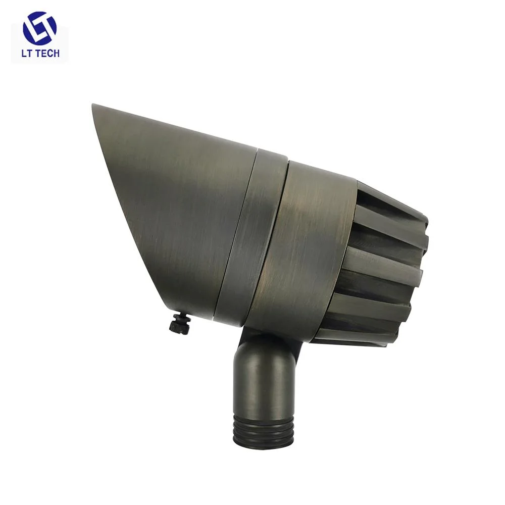 Lt2506L 6-24W (Adjustable) Heavy-Duty Die-Cast Brass Low Voltage Landscape Lighting LED Integrated Spotlight for Trees Shrubs and Buildings Lighting